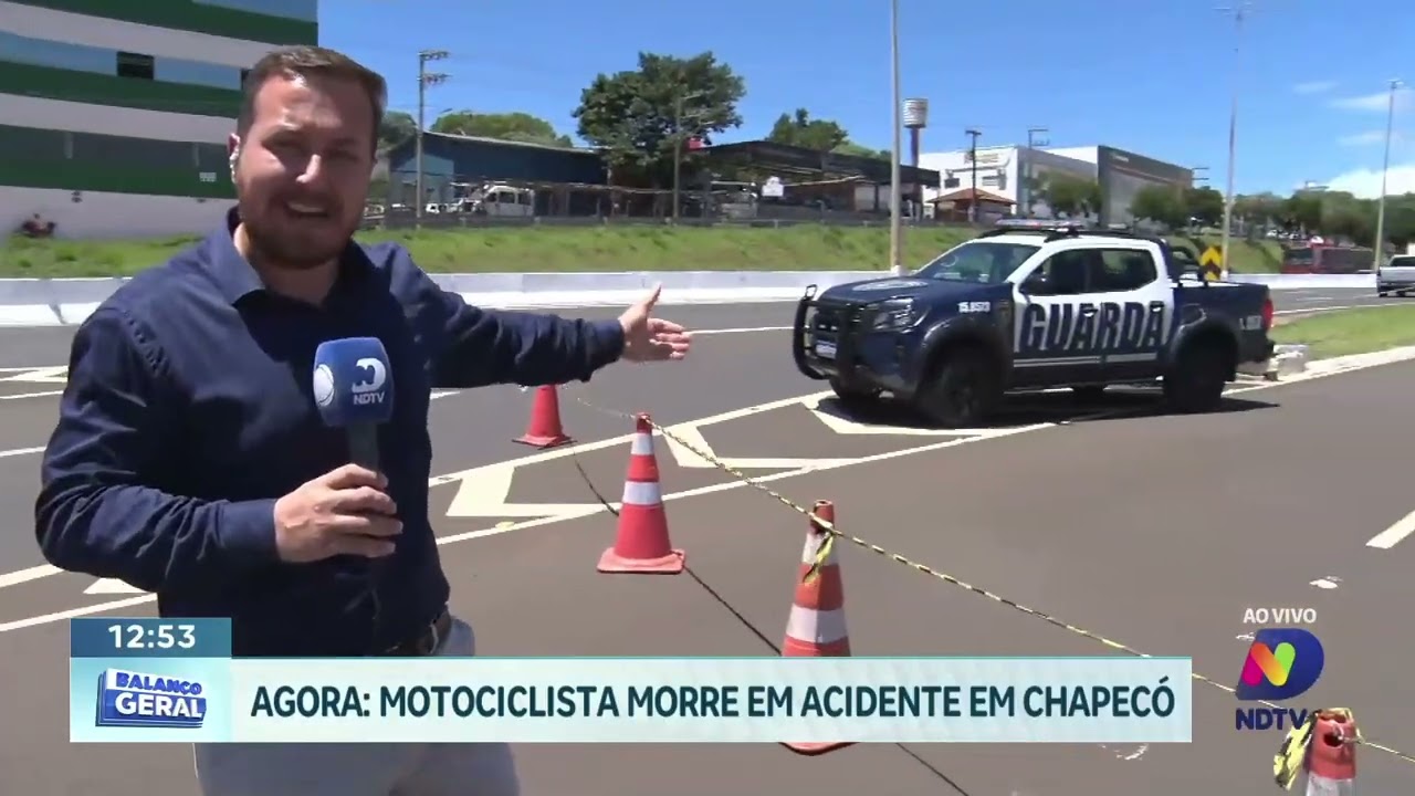 Grave acidente causa morte de motociclista em Chapecó