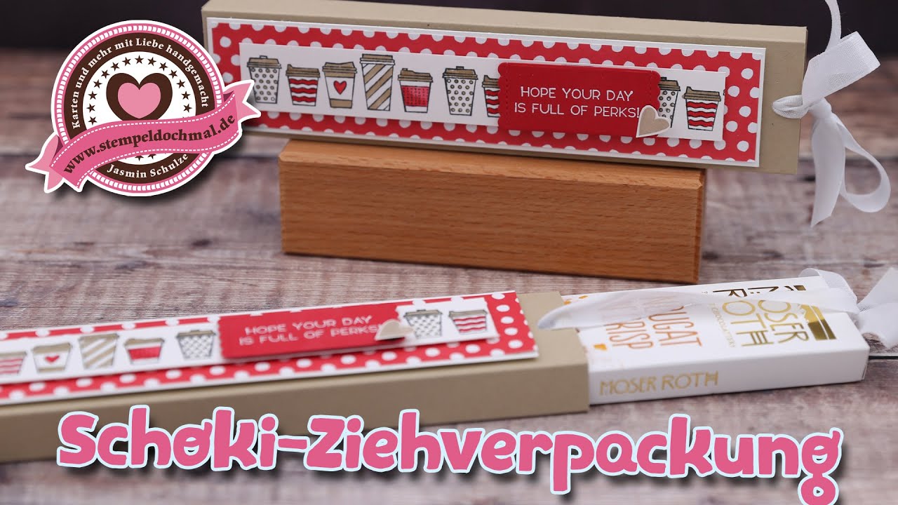 Tutorial: Schokoladenziehverpackung/Schokoladenfahrstuhl mit Produkten von Stampin' Up!