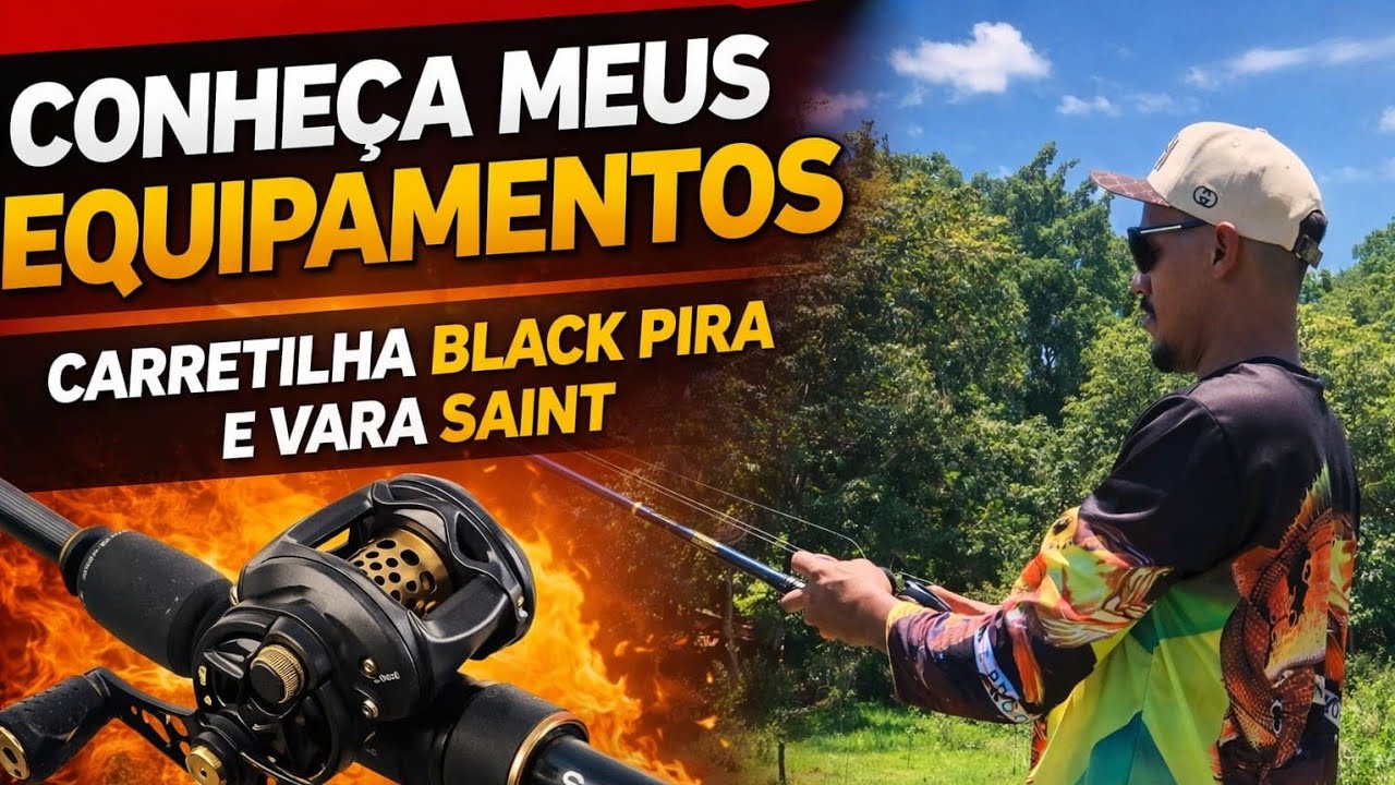 Carretilha Black pira e vara Saint Striker 2.40M