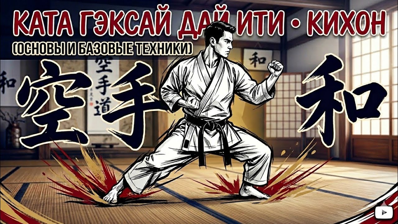 9 кю - Гэксай дай ити ката. Кихон заложенный в Ката. Часть 1. 