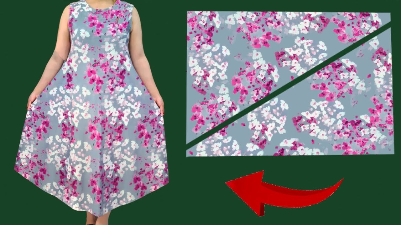 ♥️ How To Easily Sew a Comfortable Dresses in 10 minute🔥 Anyone Can Make This Cute Dress 🪡