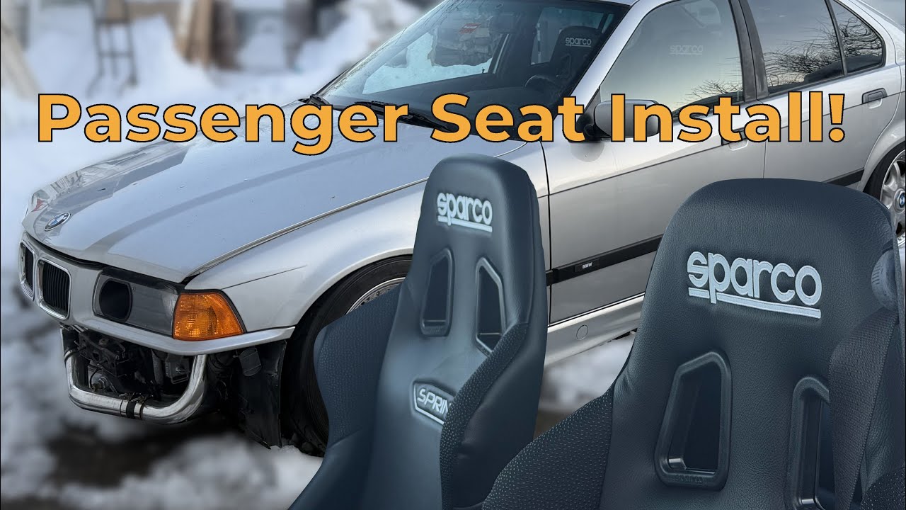E36 Sparco Passenger Seat Install / Fixing a Fuel Leak!