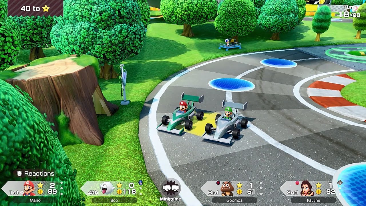 Super Mario Party Jamboree #254 Roll 'em Raceway Mario vs Boo vs Goomba vs Pauline