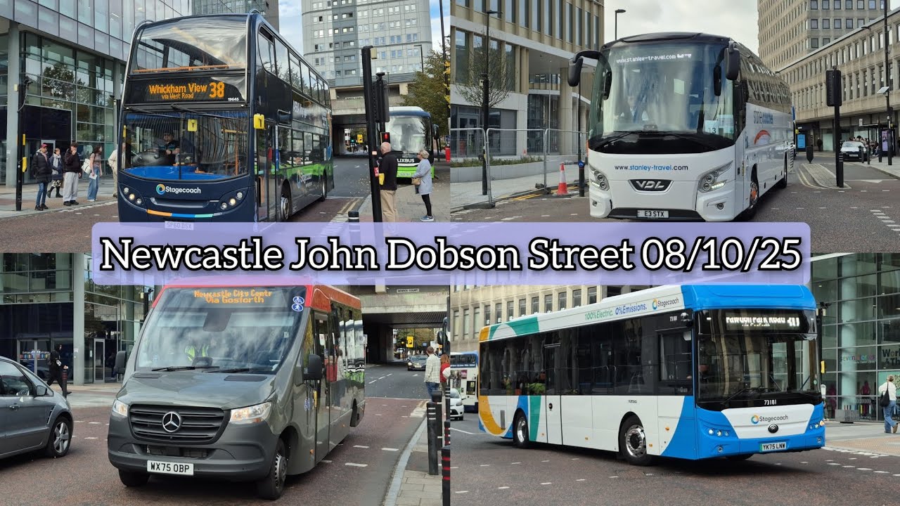 Buses at Newcastle John Dobson Street. | 08/10/25.