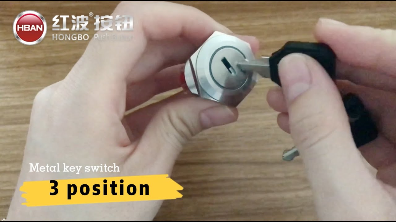 key switch 19mm metal push button 2 position for equipment