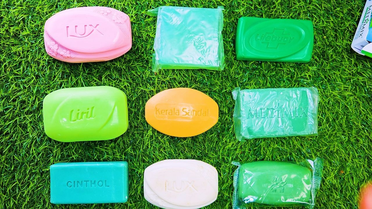 Satisfying Soap Cutting ASMR 🧼 Colorful Soap Bars | Lux, Liril, Lifebuoy, Medimix Relaxing Sounds