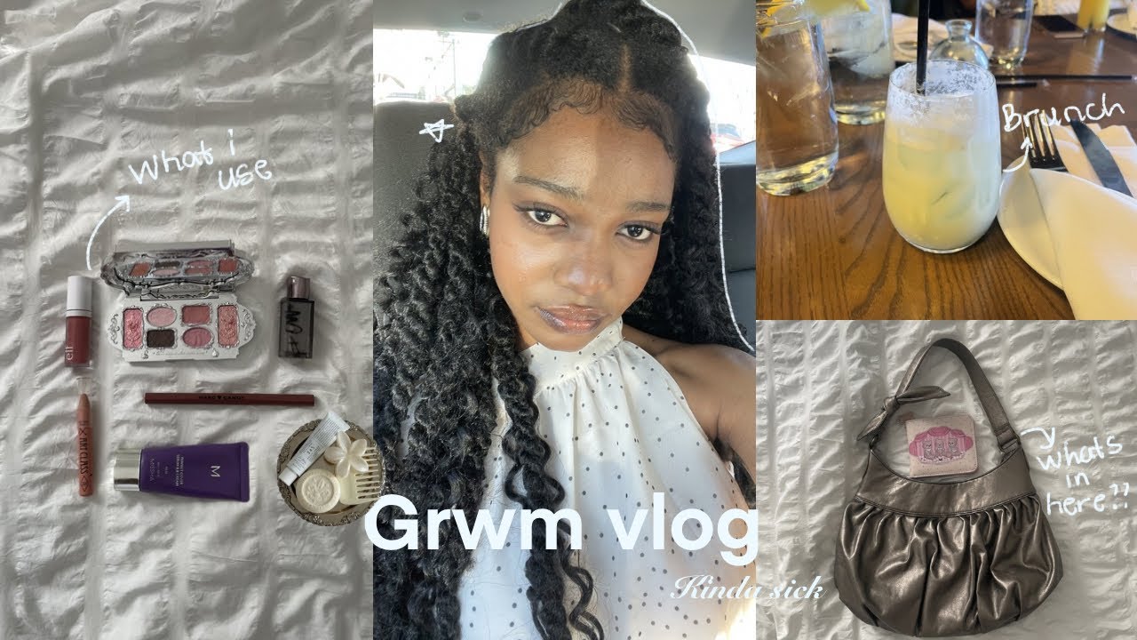 Grwm vlog: brunch date w/ friends, what I wear, cute makeup, body care recommendations, kinda sick