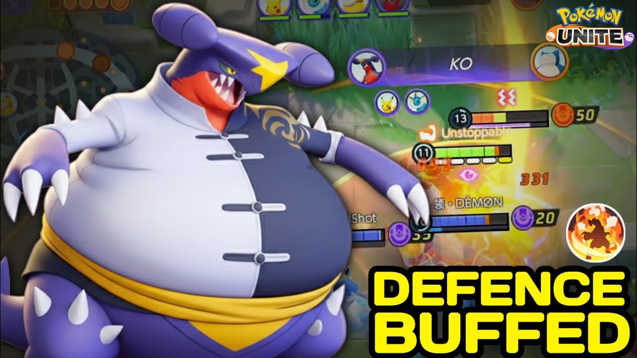 100K Damage 🐲 Defence & Special Defence Buffet Garchomp is now Destroyer | Pokemon Unite - NINZA
