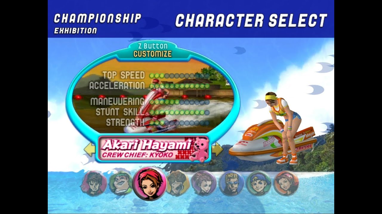 Wave Race: Blue Storm - Character Themes