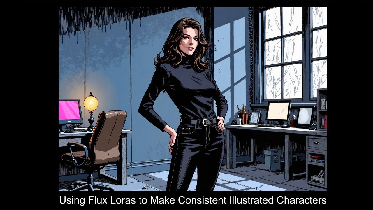 Using Flux Loras to Make Consistent Illustrated Characters
