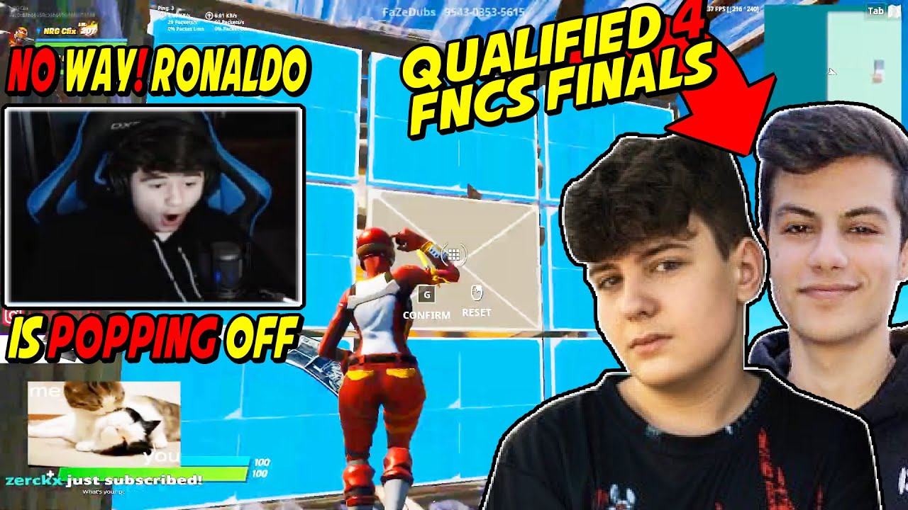 Bugha is Impressed When Ronaldo Pops OFF in FNCS Heats Then Shows how Clix Qualified For FNCS Finals