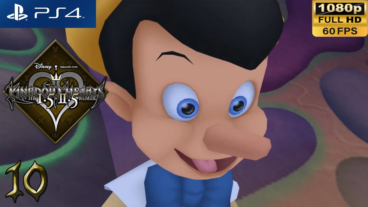 [PS4 1080p 60fps] Kingdom Hearts 1 Walkthrough Part 10 Monstro - KH HD 1.5 + 2.5 Remix