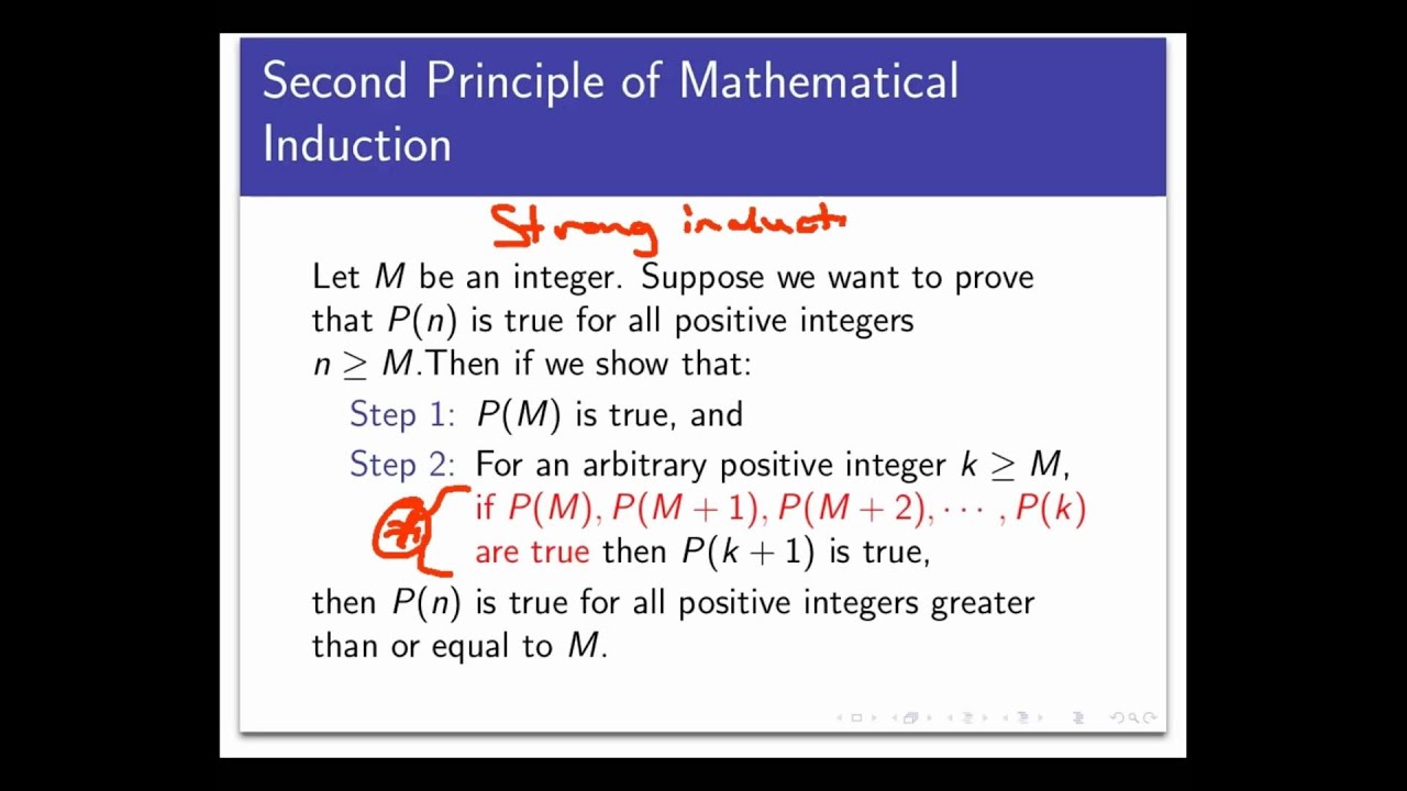 The Second Principle of Mathematical Induction (Screencast 4.2.3)