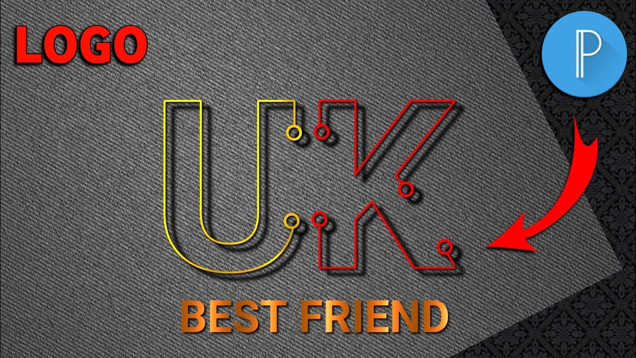 U K Professional Logo Design | How To Make On Pixellab UK Logo 