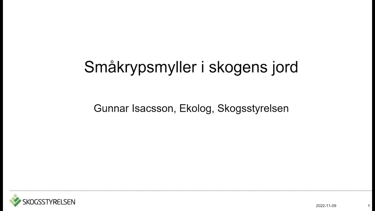 Gunnar Isacsson: Insektsmyller i skogens jord?