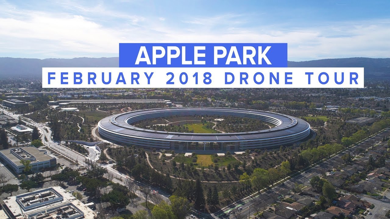 APPLE PARK February 2018 Drone Update 4K