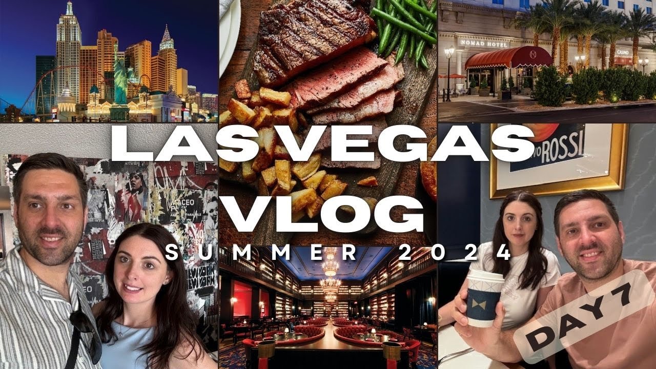Las Vegas Vlog 2024 | Day 7 |  Resorts World | NYNY | MGM Grand | Nomad Library |