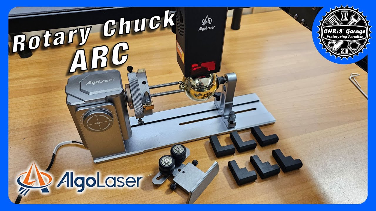 AlgoLaser Rotary Chuck ARC: per bicchieri, borracce e tanto altro. Montaggio, configurazione e Test