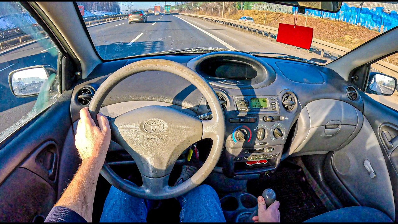 2002 Toyota Yaris  | 1.0 (4-Cyl 68 HP | POV Test Drive #2677 | Joe Black