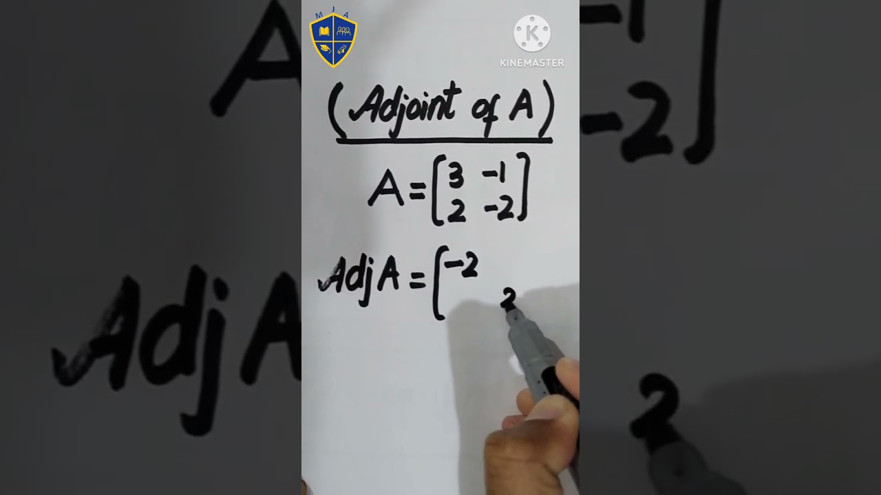 Adjoint of Matrix A #adjoint #matrix #viral #mominjahangiracademy