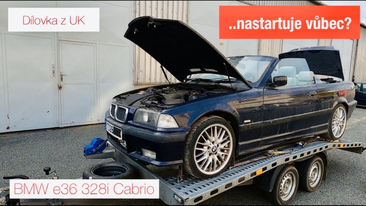 BMW e36 328i Cabrio | Dílovka z UK | Nastartuje vůbec?