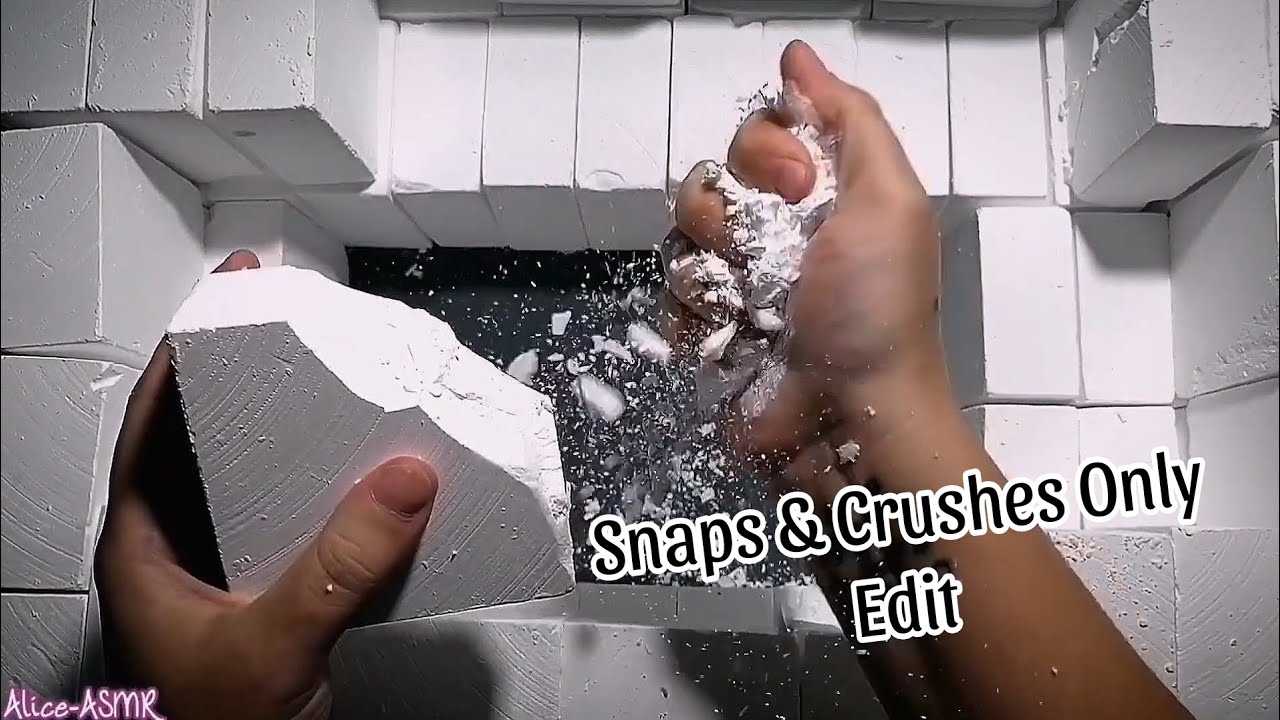 Gym Chalk Mass Crush | Snaps & Crushes Only | Sleep Aid Asmr