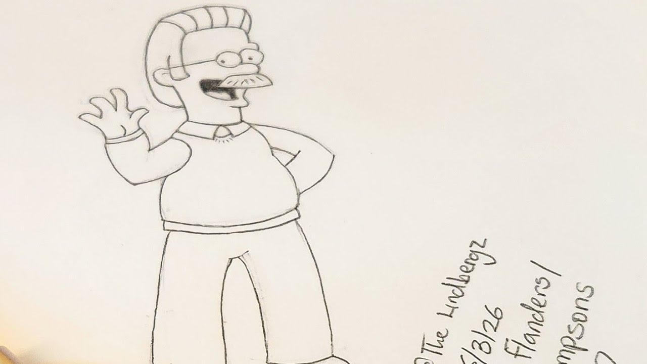 Can I Draw Ned Flanders? 🎨 | The Simpsons Sketch Series