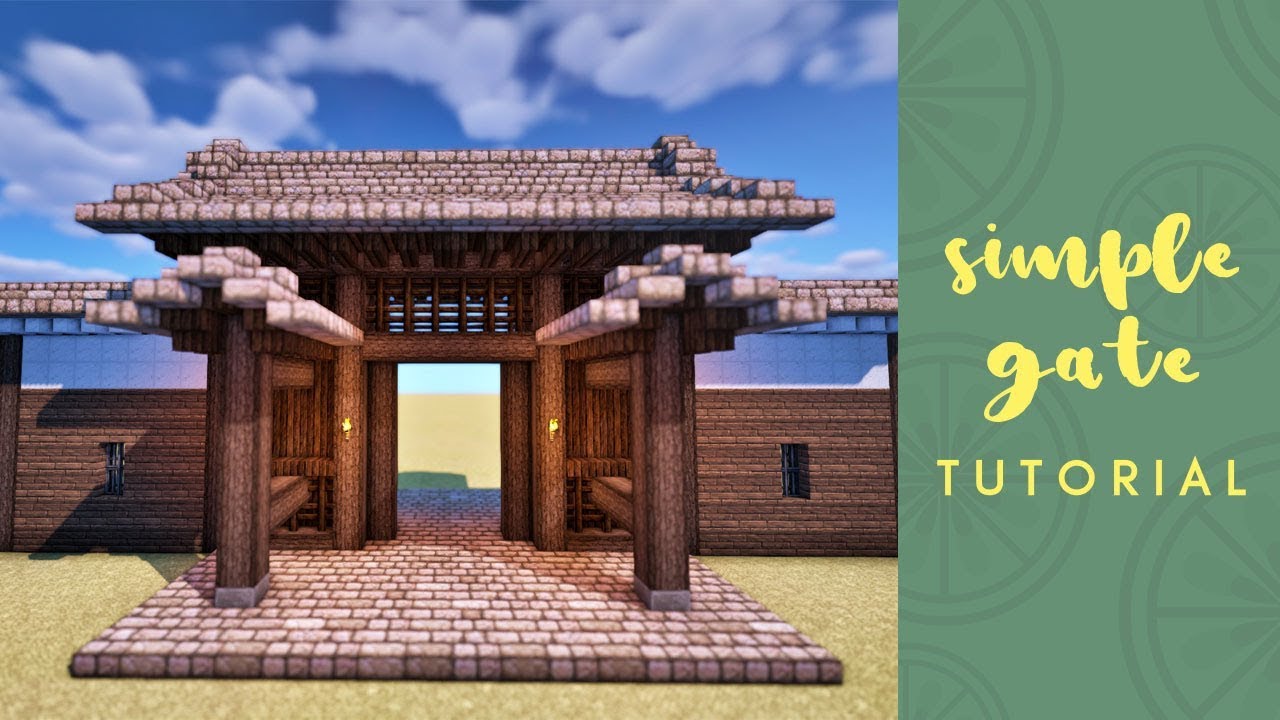 【マインクラフト】カッコいい和風の門の作り方(建築講座)