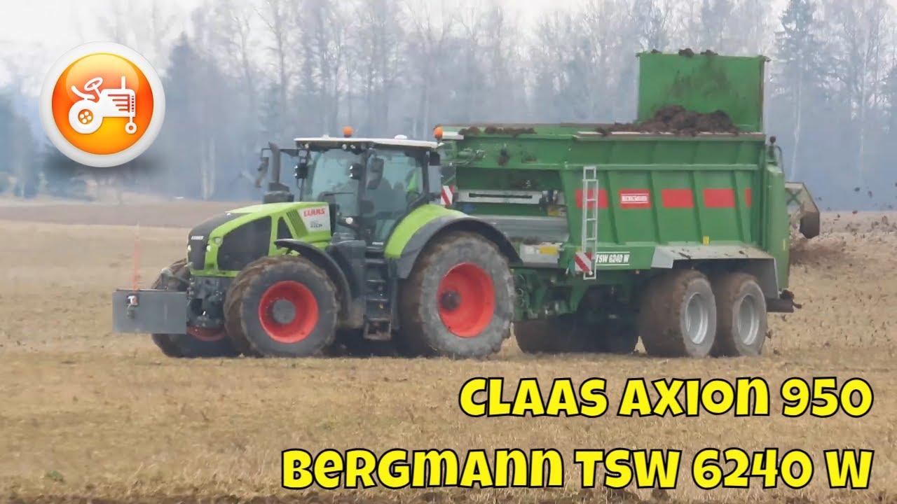 Spreading Manure 2025 | Claas Axion 950 & Bergmann TSW 6240 W