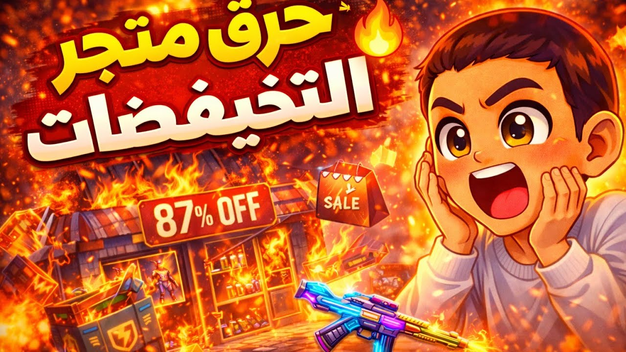 حرقت متجر التخفيضات
