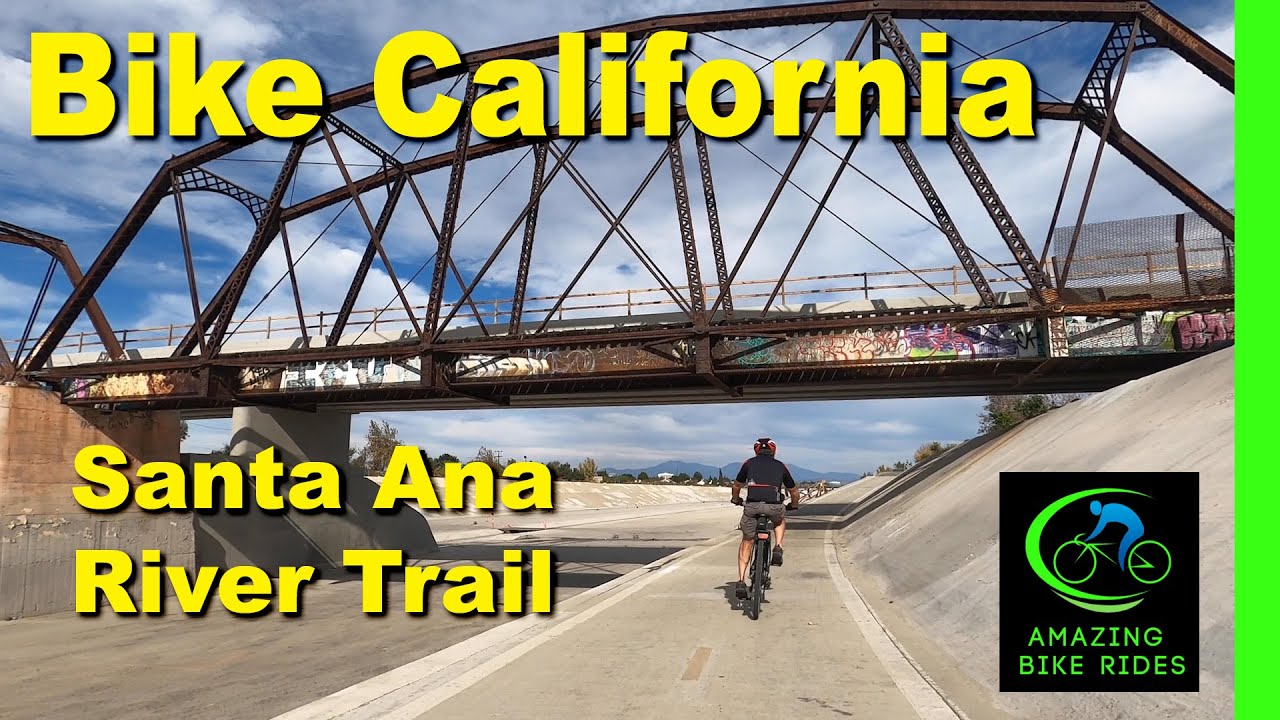 55 minute virtual bike ride | Santa Ana River Trail | California | Indoor Cycling Workout