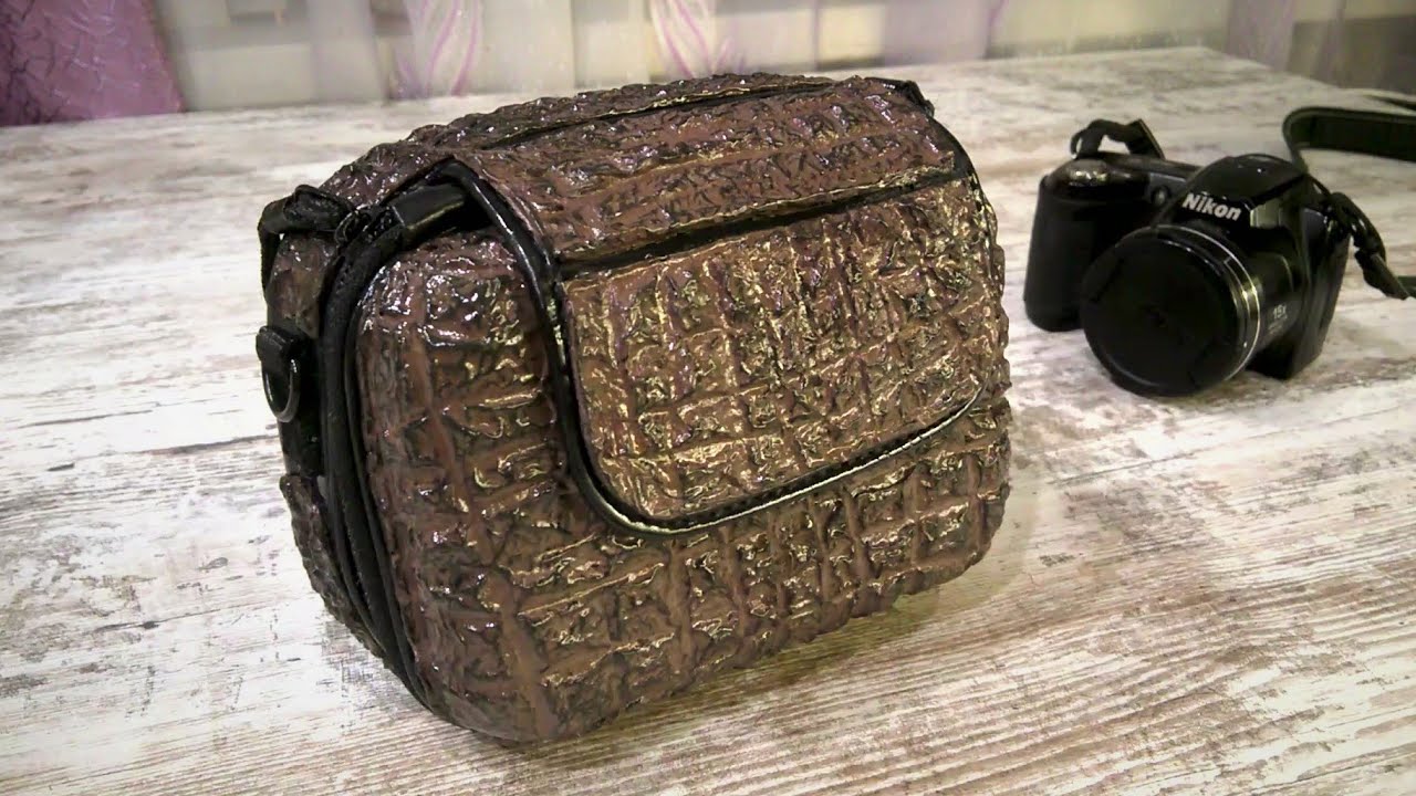 Имитация кожи крокодила из салфетки. Crocodile skin (imitation) from a napkin