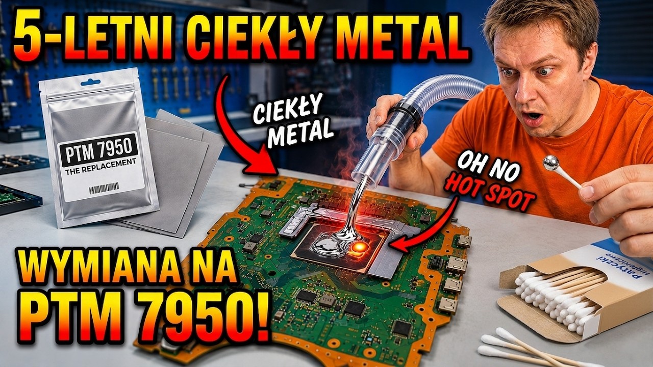 WYMIANA 5 LETNIEGO CIEKŁEGO METALU NA HONEYWELL PTM 7950 W PS5