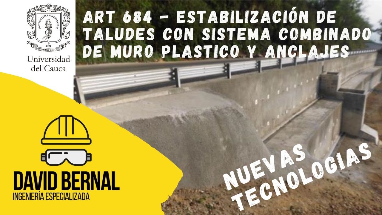 Estabilización de taludes con sistema combinado de pantalla flexible y anclajes.