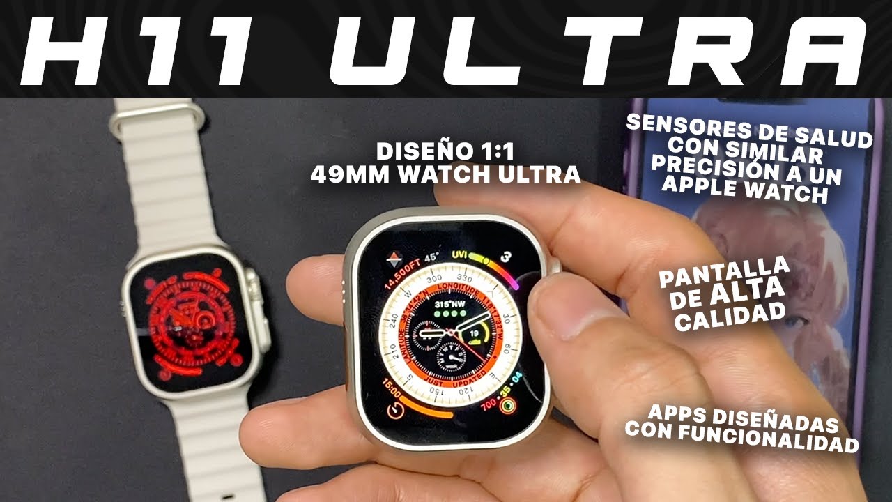 ⌚️ H11 ULTRA REVIEW y como conectarlo al teléfono | DISEÑO 1:1 | 49mm | SENSOR DE TEMPERATURA