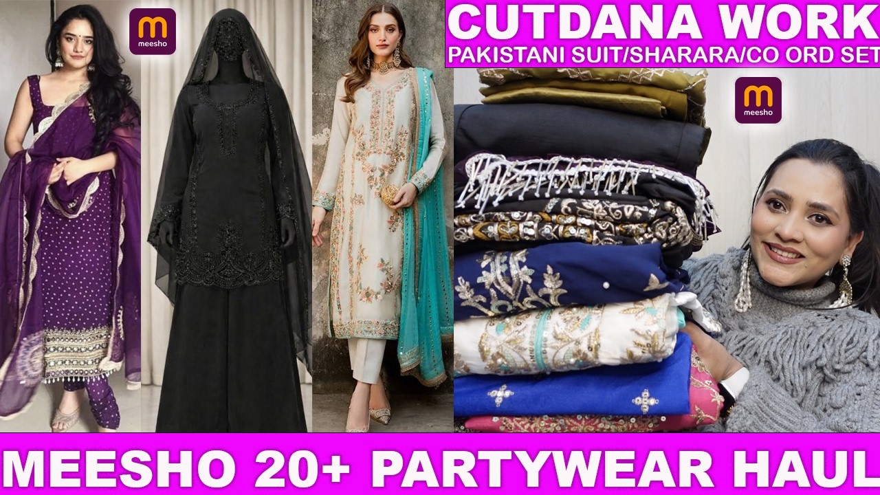 Meesho 🛍️🌼20+Partywear Outfits Haul || Cutdana Work  Mirror Work || New Arrivals || Honest Reviews