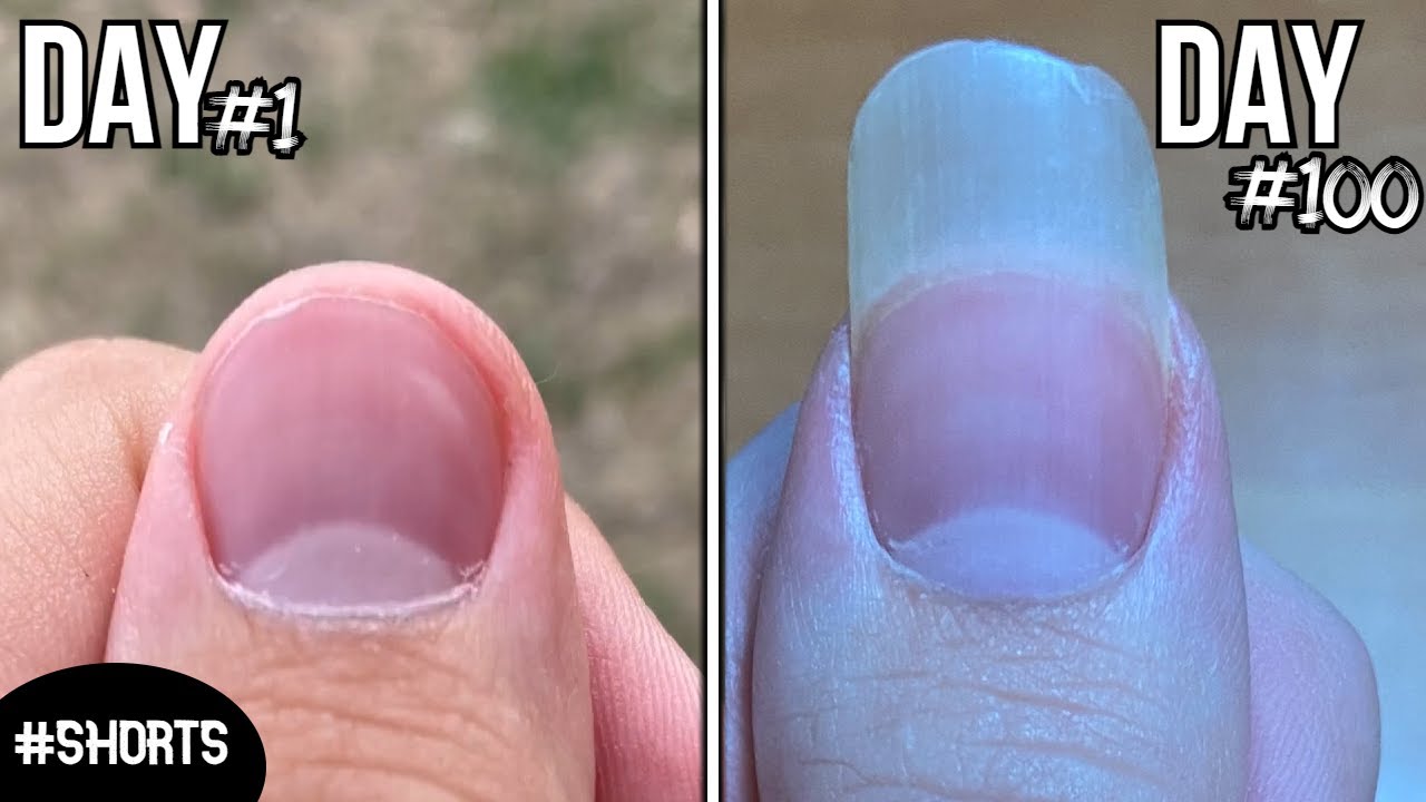 100 Days Of Fingernail Growth - Time Lapse #shorts