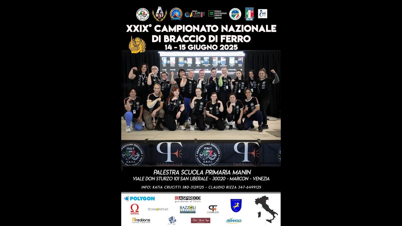 XXIX° CAMPIONATO NAZIONALE di BRACCIO DI FERRO 15 giugno 2025
