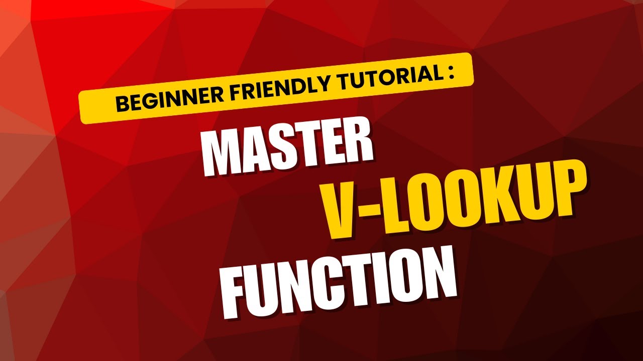 Learn V-Lookup Function In Excel - Beginner Friendly Tutorial!