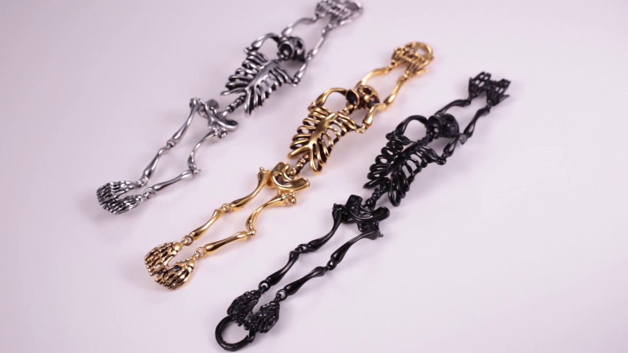 Punk Style Skeleton Bracelet,  Cool Jewelry!