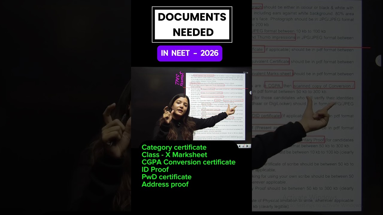 NEET 2026 Form Documents List ✅ | Important for All Aspirants