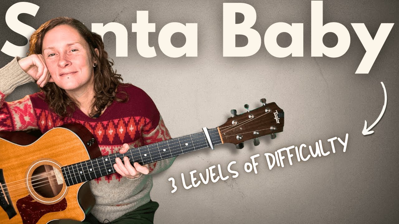 Как играть SANTA BABY | Учебник по игре на гитаре. Рождественские песни (аккорды)