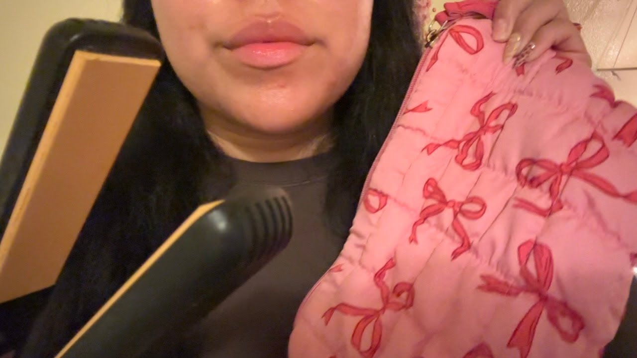ASMR Half up Half Down Hairstyle & Touching Up Your Makeup