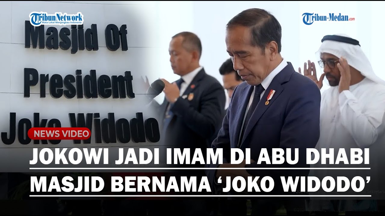 Momen Haru Jokowi jadi Imam Salat di Masjid Atas Namanya Sendiri di Abu Dhabi 'Masjid Joko Widodo'