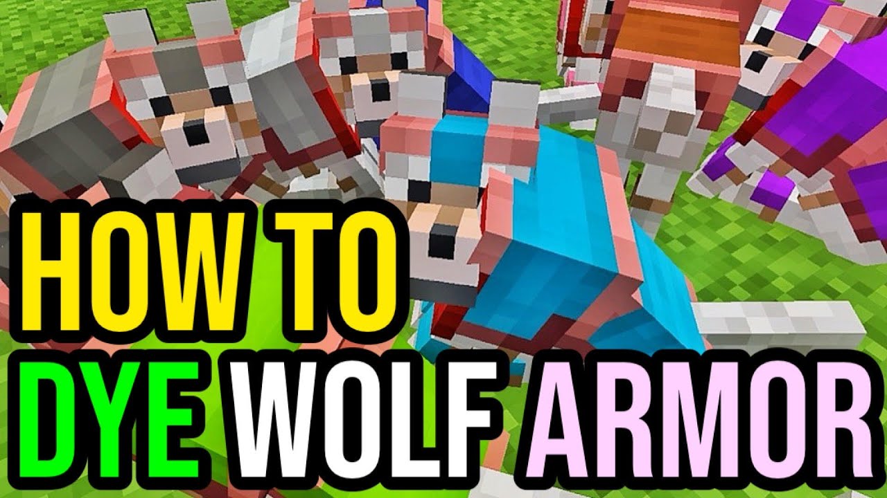 How To Dye Wolf Armor In Minecraft! - Bedrock & Java!