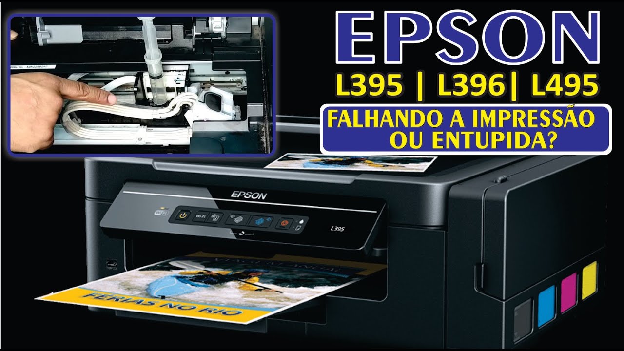EPSON L395 | L396 | L495  como desentupir e tirar o ar da cabeça de impressão da EPSON