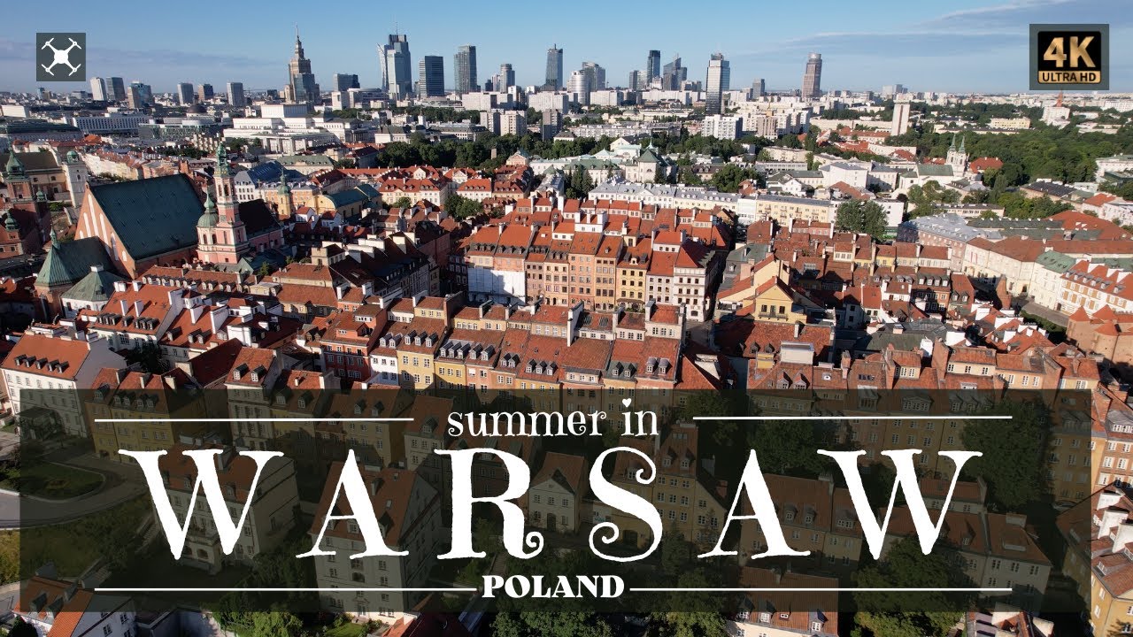 Summer in Warsaw | Warszawa latem z drona | Poland | 4K