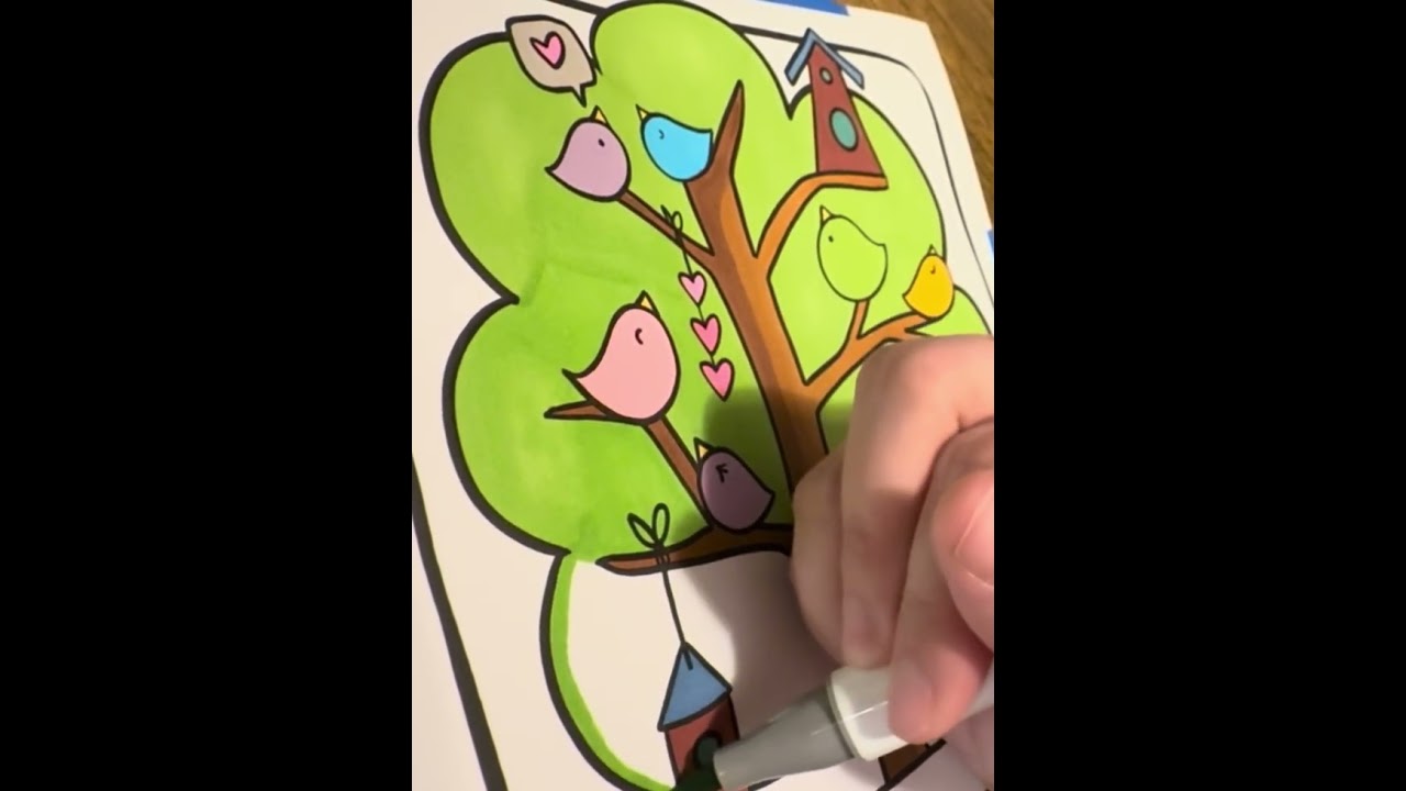 Color and Sleep with Me Episode 5 Nature, Birds and Trees Coloring Page