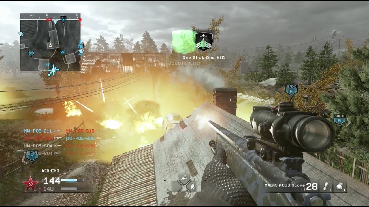 MODERN WARFARE REMASTERED - SNIPER NO SCOPING GAMEPLAY! (Call of Duty MWR Multiplayer Gameplay COD4)