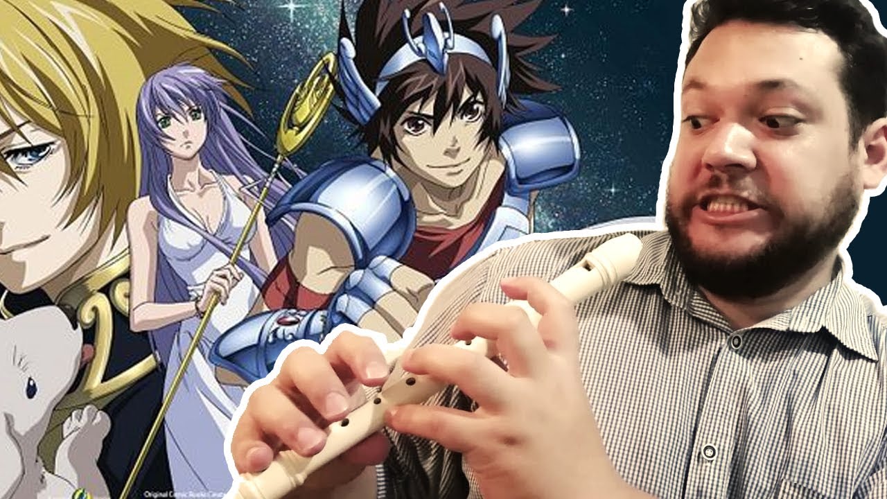 CADENA DE FLORES (ENDING) de SAINT SEIYA: THE LOST CANVAS en flauta dulce con notas
